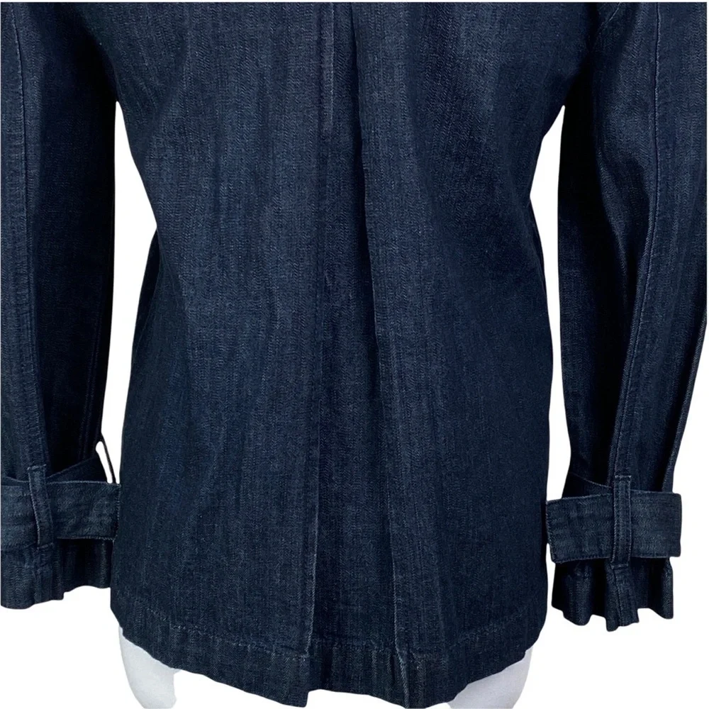 Old Navy‎ Double Breasted Double Collar Buckle Jean Jacket Women's S Blue Denim